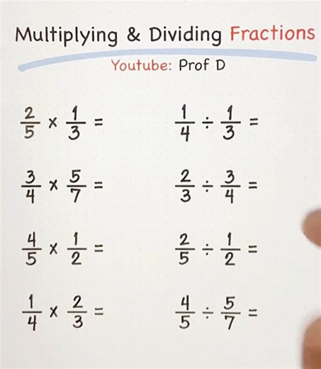 How to Multiply or Divide Fractions? 🤔 | Prof D