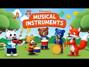 Musical Instruments Song | Learn the Sounds of Instruments with Cute Animals