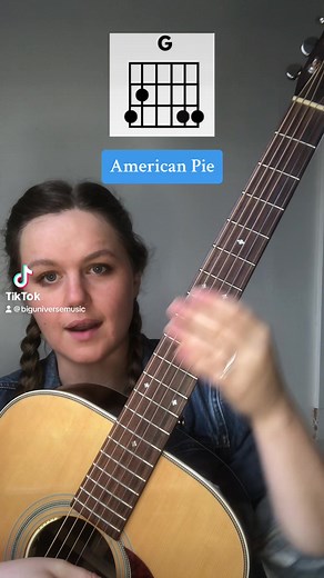 13K views · 293 reactions | American Pie by Don McLean for #beginnerguitar #guitartutorial #easyguitar #guitar #guitarlessons #guitartok #americanpie | Big Universe Music | Facebook