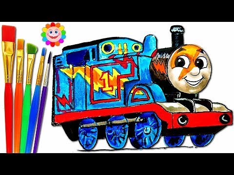 How to Draw Lightning Thomas Trackmaster – Thomas and Friends Drawing lesson for Children