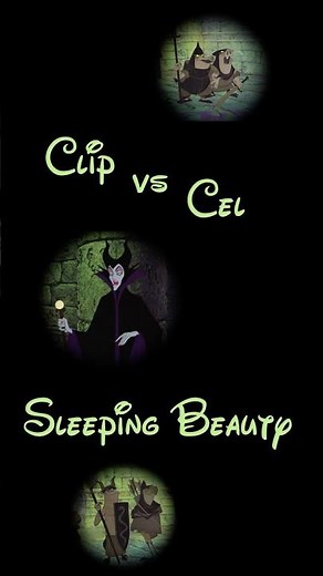 Sleeping Beauty Goons animation cel vs how it appears in the 1959 Walt Disney film!