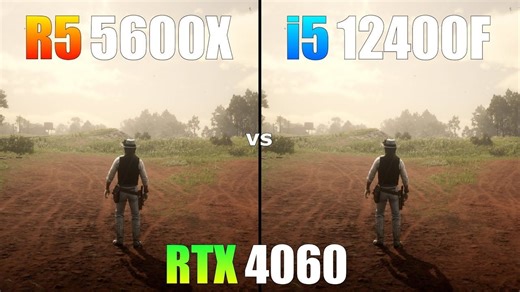 Ryzen 5 5600X vs i5 12400F ： RTX 4060 - 12款游戏 | 2025