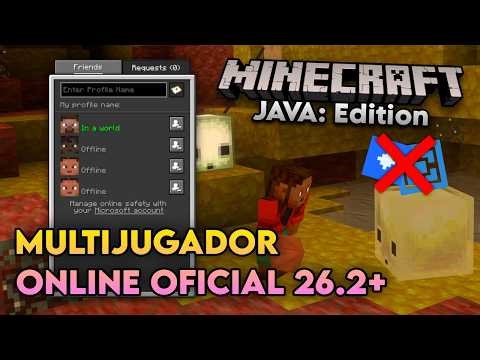 Como jugar con AMIGOS en JAVA sin Aternos ni Essential | Lista de Amigos de Minecraft 26.2+