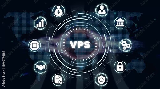 Virtual Private Server V P S Hosting Technology Concept with web hosting