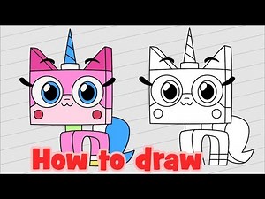 How to draw Princess Unikitty Cat-unicorn LEGO