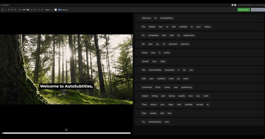 AutoSubtitles | Free subtitle generator — no watermark