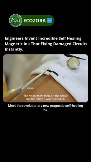 This Ink Heals Broken Electronics in Milliseconds! 🧲 #tech #innovation #futuretech #science