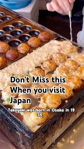 Takoyaki is good to try in Japan #Takoyaki #JapanFood #OsakaStreetFood #VisitJapan