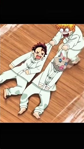 Tanjiro and inosuke shocked zenitsu rocked 🥶 #anime #animeedit #animeshorts #animelover #demonslayer