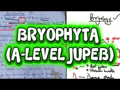 BRYOPHYTA MADE SIMPLE FOR A-LEVEL