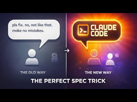 Stop prompting Claude Code - let it interview you (the "spec" workflow)