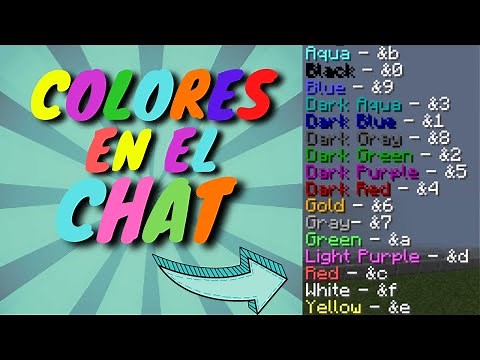 COMO poner COLORES en el CHAT/TEXTO de MINECRAFT | TUTORIAL