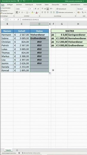 Der häufigste Fehler beim Sverweis und Wverweis in #excel