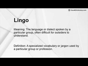 Lingo Meaning