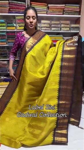Pure pattu Gadwal Handloom Saree | Label Siri