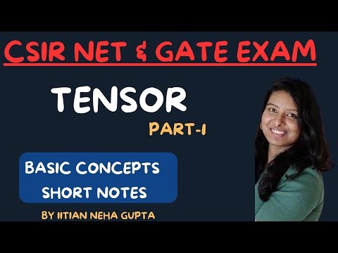 Tensor| Basic concepts part 1|Contravariant & Covariant Tensor|Short notes CSIR net and gate exam