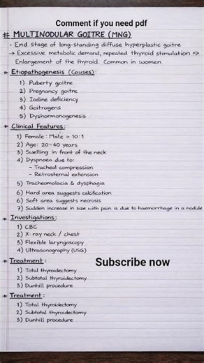 Multinodular goitre summary #mbbsstudent #mbbs #notes