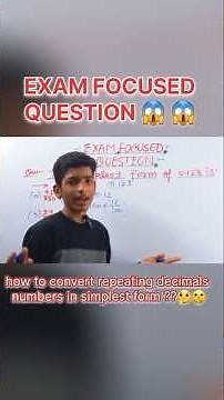 how to convert repeating decimal numbers in simplest form