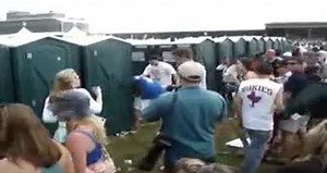 Drunk Guy Porta Potty Jump