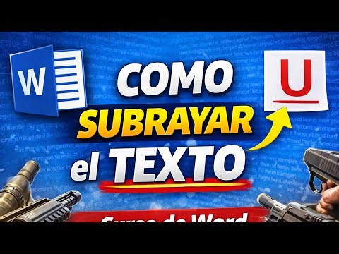 CÓMO SUBRAYAR TEXTO en WORD - Curso de Word