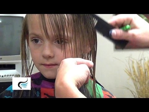 Curtain Bangs Tutorial | Little Girls Bangs Haircut