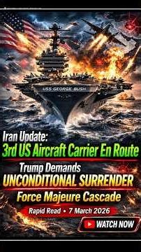 Iran Update: 3rd US Aircraft Carrier Sent;Trump Demands Unconditional Surrender; Rapid Read 03-07-26