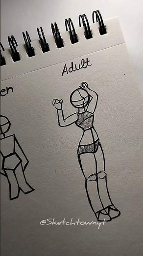 How to draw Female stickman body tutorial ✏️#drawing #tutorial #howtodraw #stickman #art #fypシ
