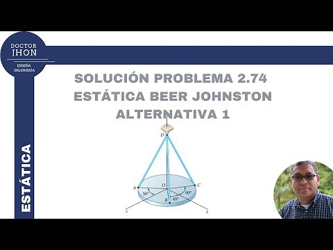 Solution to Problem 2.74 Statics Beer & Johnston - Forces in Space Alternative 1