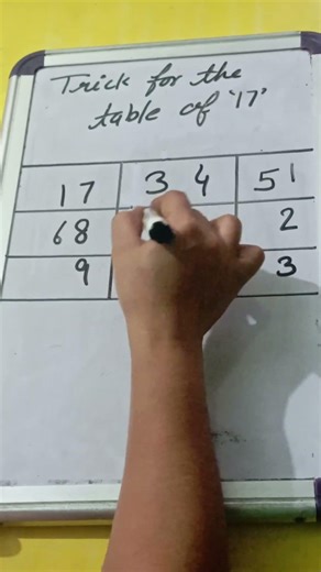 17 table trick/table of 17 easy trick/17 ka pahada trick/ shortcut maths tricks for fast calculation