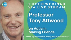 From £30 - 'Autism; Making Friends – A Prof. Tony Attwood Special' ‘Autism; Making Friends – A Prof. Tony Attwood Special’ is a 2 hour webinar, including a Q & A session, that will look at strategies to improve social understanding and friendship skills for children and young people with autism. Book now to attend: https://bit.ly/3JZdGsK | The Association for Child and Adolescent Mental Health (ACAMH) | Facebook