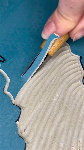 Satisfying Linocut Carving Process