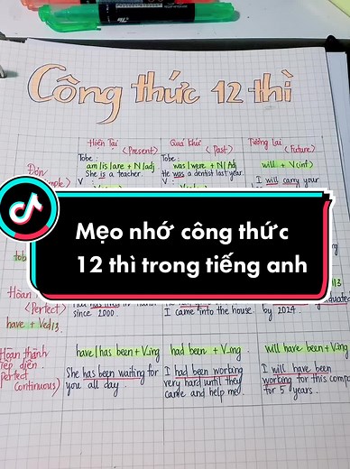 Mẹo nhớ công thức 12 thì trong tiếng Anh
