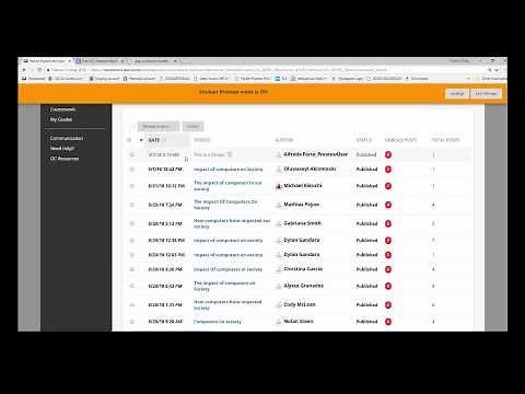 Creating a thread in Blackboard