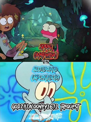 Sprig (Amphiba) Vs Squidward (spongebob) #amphiba #spongebobsquarepants