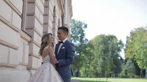 Wedding couple. Lovely groom and bride. Happy family. Man and woman in love