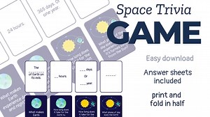 Space Trivia Challenge! Printable Q&A Matching Game - Etsy Australia