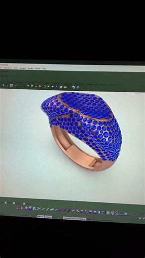 #viralvideo #trending #jewellerycad #viralshorts . Rhinoceros 3D Ring Modelling.