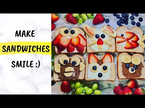 Food Art for Kids | How to make sandwiches smile?