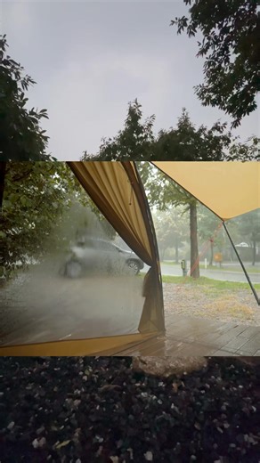 27 reactions | It rained suddenly heavily in camping #rain #camp #heavyrain #camping... | LoveCamping | Facebook