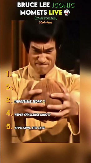 Bruce Lee Iconic Moments live🥋#brucelee #martialartslegend #viral #martialarts