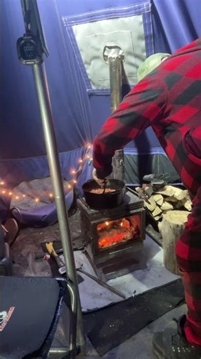 Hot tent, camping Dutch Oven Chili