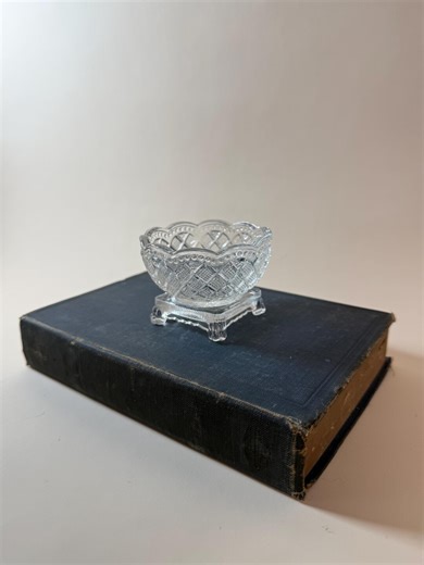 Vintage Fostoria Glass Footed Salt Cellar Ring Dish - Etsy