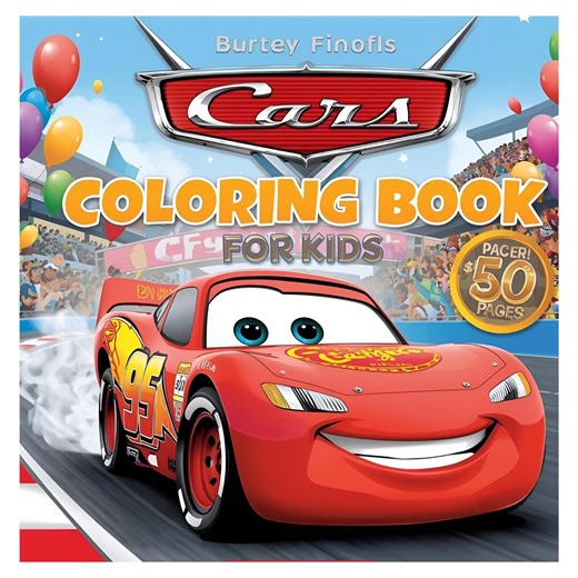 Race Car Coloring Book for Kids | 50 Printable Cartoon Cars Activity Pages PDF - Etsy Australia