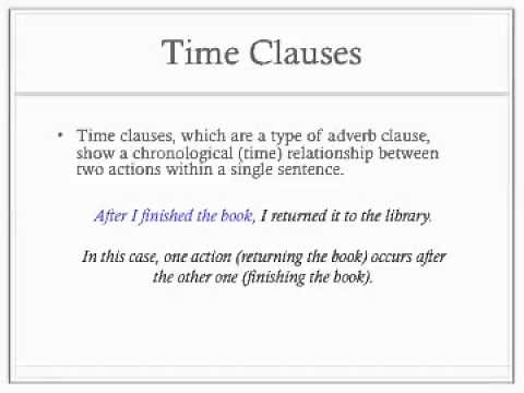 Reduced time clauses