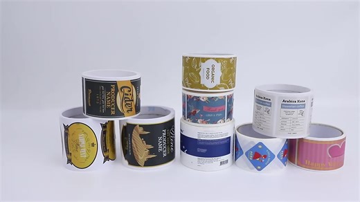 Custom Adhesive Vinyl Waterproof Stickers for Food Packaging-Milk Lollipop Coffee Candy & Pet Food Labels