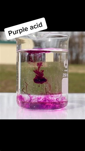 Permanganic acid from manganese heptoxide is gorgeous #chemistry #science #purple