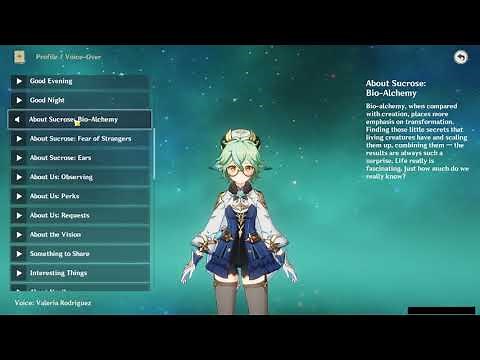 SUCROSE ALL VOICE LINES (ENGLISH)