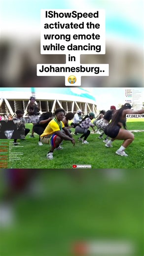 Speed ACTIVATED the WRONG EMOTE while dancing in Johannesburg.. 😭 #ishowspeed #speed #fypシ゚viral