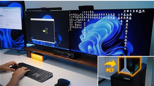 🔥 【8K三屏自由切！】双机党终极神器！TESmart碲视HDK203-M24 真8K 4K@240Hz KVM 电竞/办公一键切换！
