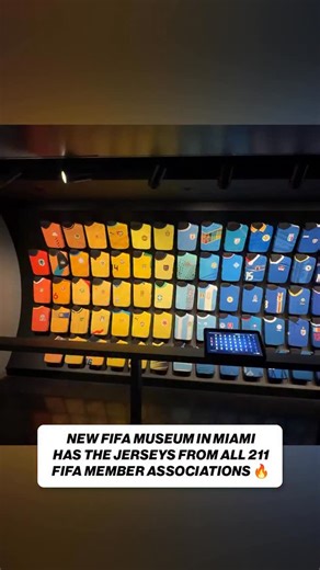 A new FIFA museum has opened in Downtown Miami, featuring a collection of soccer memorabilia from around the world, including this wall of jerseys 🔥 (Via X/WillManso) | FOX Soccer